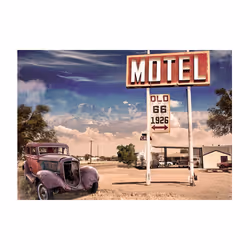 Papier peint intissé Vintage et Retro Old motel - PD15053-400-280