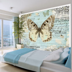 Planete Discount PD13324-200-140 papier-peint Papier peint non tissé Beige, Bleu