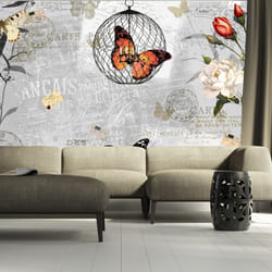 Planete Discount PD13325-350-245 papier-peint Papier peint non tissé Gris, Orange, Rouge, Blanc