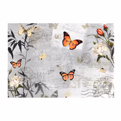 Planete Discount PD13325-350-245 papier-peint Papier peint non tissé Gris, Orange, Rouge, Blanc