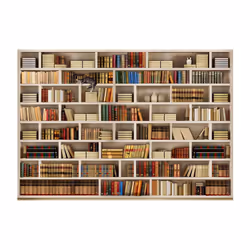 Papier peint intissé Vintage et Retro Bibliothèque domestique - PD15054-400-280