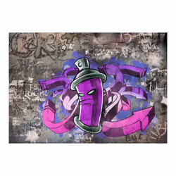 Planete Discount PD14735-200-140 papier-peint Papier peint non tissé Gris, Violet
