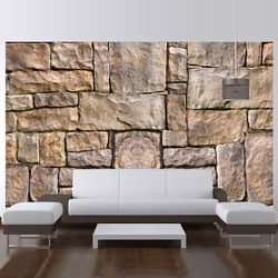 Planete Discount PD14046-400-280, Papier peint non tissé, Beige, Beige, Puzzle de pierre, 4000 mm, 50 cm