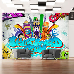 Papier peint intissé Street art Skateboard team - PD14737-400-280