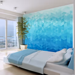 Planete Discount PD14057-400-280, Papier peint non tissé, Bleu, Bleu Marine, Bleu, Azuré, Pixel azur, 4000 mm, 50 cm