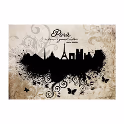 Papier peint intissé Ville et Architecture Paris is always a good idea - vintage - PD15004-400-280