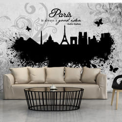 Papier peint intissé Ville et Architecture Paris is always a good idea - black and white - PD15005-400-280
