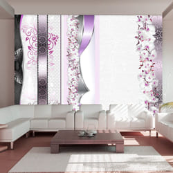 Papier peint intissé Fleurs Parade of orchids in violet - PD13675-400-280