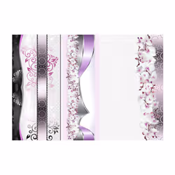 Planete Discount PD13675-200-140 papier-peint Papier peint non tissé Gris, Violet, Blanc