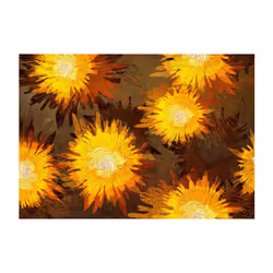 Papier peint intissé Fleurs Sunflower dance - PD13678-400-280