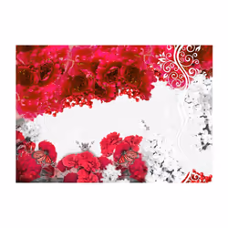 Papier peint intissé Fleurs Colors of spring: red - PD13679-400-280