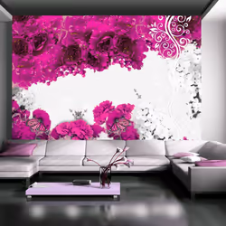 Planete Discount PD13680-400-280, Papier peint non tissé, Gris, Perle, Rose, Blanc, Blanc, Rose, Gris, Nacré, 120 g/m², Color ...