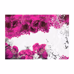 Papier peint intissé Fleurs Colors of spring: fuchsia - PD13680-400-280