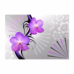 Papier peint intissé Fleurs Purple vibrations - PD13684-400-280