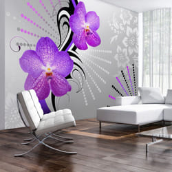 Planete Discount PD13684-150-105 papier-peint Papier peint non tissé Noir, Gris, Violet, Blanc
