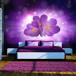 Planete Discount PD13685-400-280, Papier peint non tissé, Noir, Violet, Jaune, Violet, Noir, Jaune, 120 g/m², Breath of sprin ...