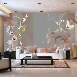 Planete Discount PD14065-200-140 papier-peint Papier peint non tissé Gris, Rose