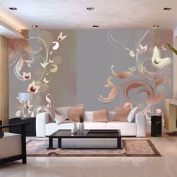 Planete Discount PD14065-100-70, Papier peint non tissé, Gris, Rose, Rose, Gris, Creamy passion, 1000 mm, 50 cm