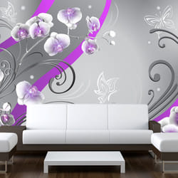 Planete Discount PD14068-100-70 papier-peint Papier peint non tissé Gris, Violet, Blanc