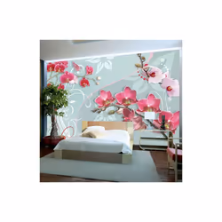 Planete Discount PD13693-400-280, Papier peint non tissé, Bleu, Rose, Rouge, Blanc, Rose, Azuré, Blanc, Rouge, 120 g/m², Pink ...