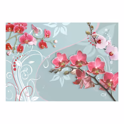 Papier peint intissé Fleurs Pink orchids - variation II - PD13693-400-280