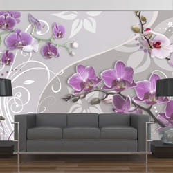 Papier peint intissé Fleurs Flight of purple orchids - PD13694-400-280