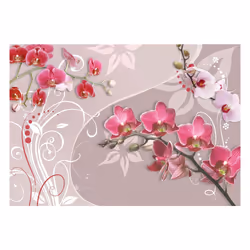 Papier peint intissé Fleurs Flight of pink orchids - PD13695-400-280