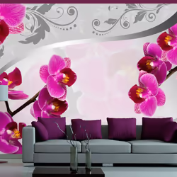Planete Discount PD13697-400-280, Papier peint non tissé, Gris, Rose, Gris, Rose, 120 g/m², Solace, 4000 mm