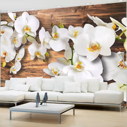 Planete Discount PD13699-400-280, Papier peint non tissé, Vert, Blanc, Jaune, Jaune, Blanc, Vert, 120 g/m², Forest Orchid, 40 ...
