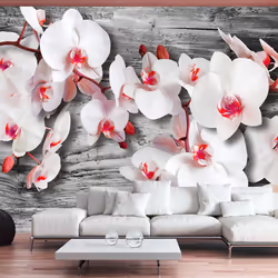 Planete Discount PD13700-350-245, Papier peint non tissé, Gris, Rose, Blanc, Gris, Blanc, Rose, 120 g/m², Callous orchids, 35 ...