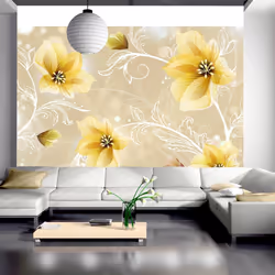 Planete Discount PD14074-400-280, Papier peint non tissé, Beige, Blanc, Jaune, Blanc, Beige, Jaune, Mysterious fun III, 4000 ...