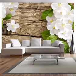 Planete Discount PD13713-400-280, Papier peint non tissé, Vert, Blanc, Vert, Blanc, 120 g/m², Beauté naturelle, 4000 mm