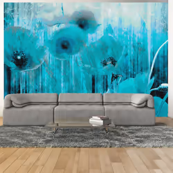 Planete Discount PD13716-400-280, Papier peint non tissé, Noir, Turquoise, Blanc, Blanc, Turquoise, Noir, 120 g/m², Turquoise ...