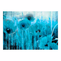 Papier peint intissé Fleurs Turquoise madness - PD13716-400-280