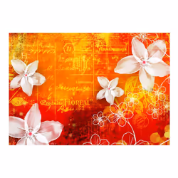 Papier peint intissé Fonds et Dessins Floral notes II - PD14078-400-280