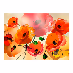 Papier peint intissé Fleurs Velvet Poppies - PD13719-400-280