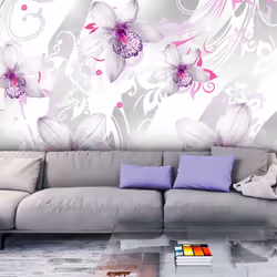 Planete Discount PD13724-400-280, Papier peint non tissé, Rose, Violet, Argent, Blanc, Blanc, Rose, Violet, Argent, 120 g/m², ...
