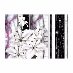Papier peint intissé Fleurs Crying lilies on purple marble - PD13728-400-280