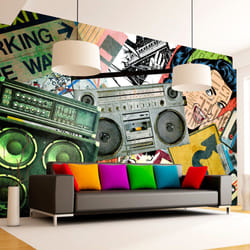 Papier peint intissé Street art Graffiti girl - PD14745-400-280