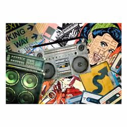 Papier peint intissé Street art Graffiti girl - PD14745-400-280