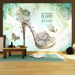 Papier peint intissé Textes All you need is ... a new pair of shoes - PD14781-400-280