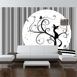 Planete Discount PD14660-100-70 papier-peint Papier peint non tissé Noir, Blanc