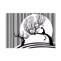 Planete Discount PD14661-250-175 papier-peint Papier peint non tissé Noir, Blanc