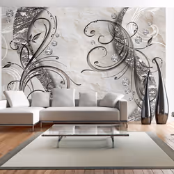 Planete Discount PD14079-400-280, Papier peint non tissé, Gris, Perle, Gris, Nacré, Diamond Trail, 4000 mm, 50 cm