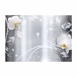 Papier peint intissé Fleurs Orchids on steel - PD13732-400-280