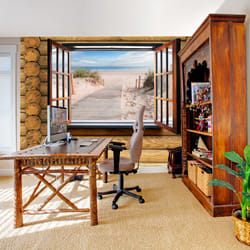Papier peint intissé Paysages Beach outside the window - PD14538-400-280
