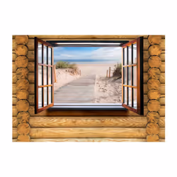 Papier peint intissé Paysages Beach outside the window - PD14538-400-280