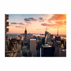 Papier peint intissé Ville et Architecture New York: The skyscrapers and sunset - PD15007-400-280