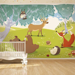 Planete Discount PD14663-250-175 papier-peint Papier peint non tissé Bleu, Vert, Rouge, Blanc