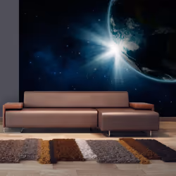 Planete Discount PD14548-400-280, Papier peint non tissé, Bleu, Blanc, Bleu Marine, Blanc, 120 g/m², Earth, 4000 mm